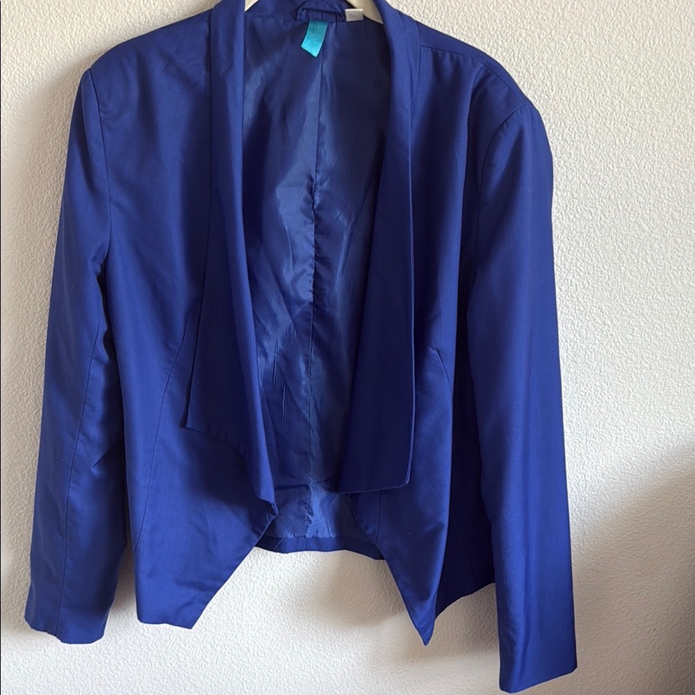 Women's Blue Open Front Blazer